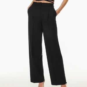 Babaton pleated Reessential Black Wide Leg Women's Pants - Noir - Aritzia